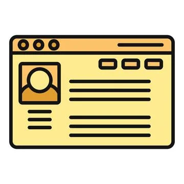 User profile interface showing account dashboard Stock Illustration