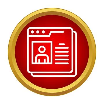 User profile interface showing online account information イラスト素材