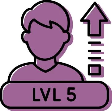 User Profile Level Up Progress Arrow Illustration Stock Illustration