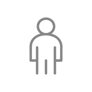 User profile line icon. Man profile, employee symbol Stock Illustration