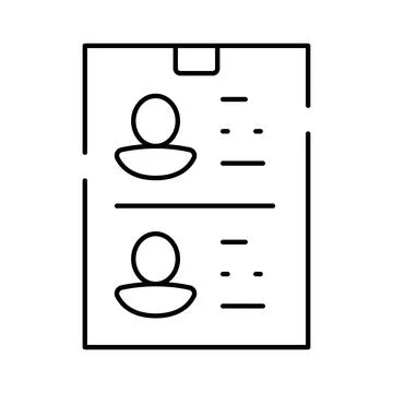 User profile list icon identifying personal information Stock Illustration