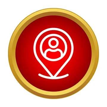 User profile location pin tracking navigation icon 스톡 일러스트