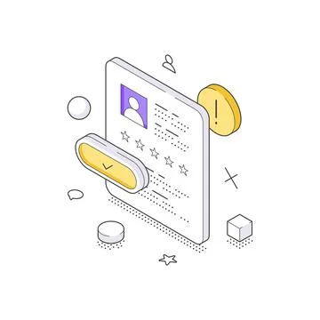 User Profile Login And Password Verification Security Isometric Vector Illu.. Ilustração Stock