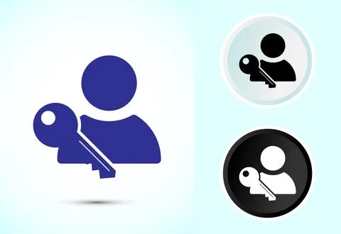 User profile login icon design illustration. Access authentication icon Stock Illustration