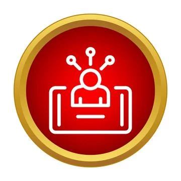 User profile networking and digital connection icon Illustrazione stock