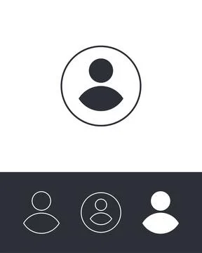 User Profile or Login ID Icons Stock Illustration