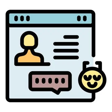 User profile page with hidden password and positive feedback showing custom.. Illustrazione stock