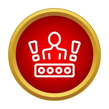 User profile password security warning concept icon Stock Illustration