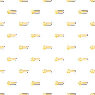 User profile progress bar seamless pattern Illustrazione stock