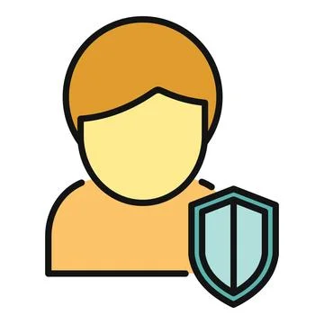 User profile protecting privacy and online data security 库存插图
