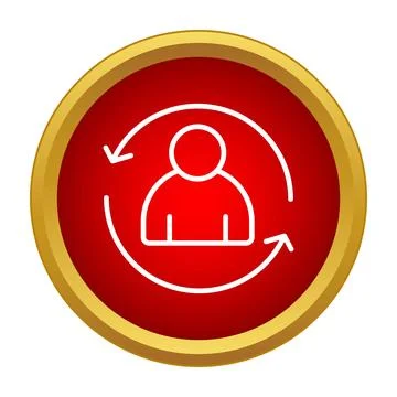 User profile refresh and update cycle icon 스톡 일러스트