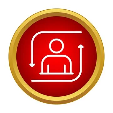 User profile refresh cycle process icon Illustrazione stock