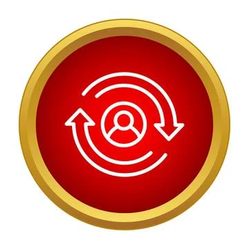 User profile refresh update reload icon 스톡 일러스트