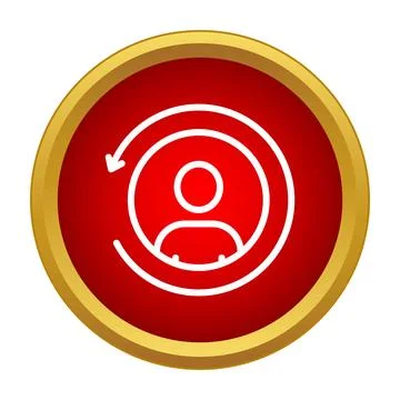 User profile reset refresh account circular icon Illustrazione stock