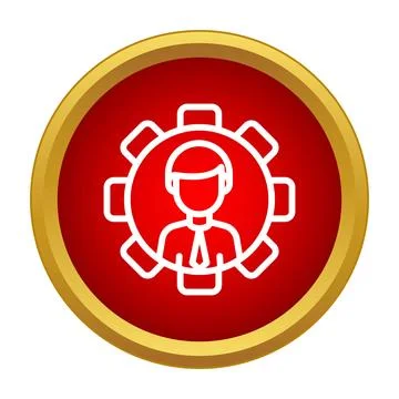 User profile settings adjusting gear mechanism icon Stock Illustration