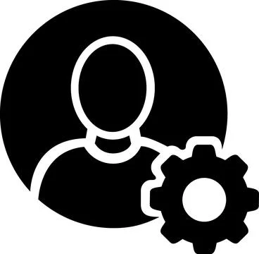 User profile settings and configuration icon Stock Illustration