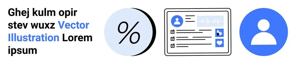 User Profile Settings Icon with Analytics and Social Feedback Elements Ilustración de archivo