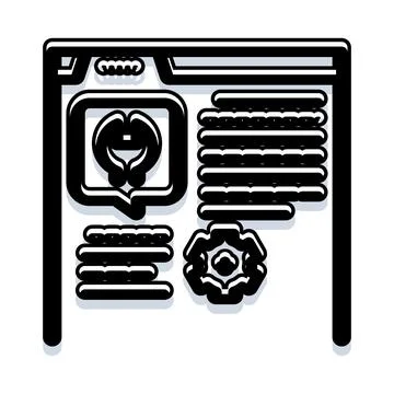 User profile settings on a web page interface 스톡 일러스트