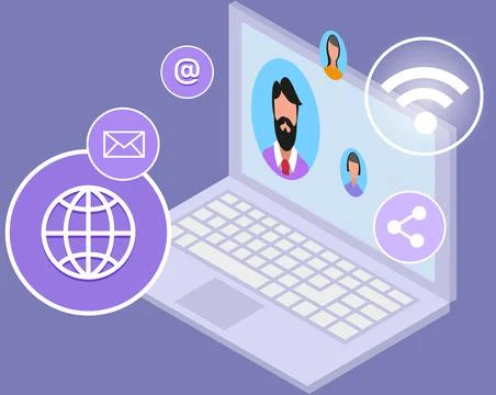 User profile in social network. Program for chatting or recruitment work Illustrazione stock