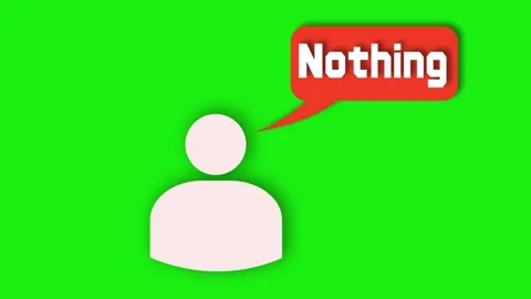User Profile with Talk Bubble and Digital “Nothing” Icon Stock Footage 310801572