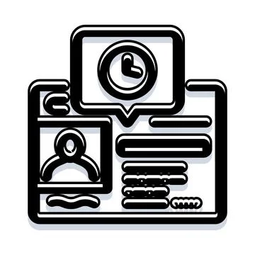 User profile time management schedule interface icon 库存插图