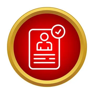 User profile validating job application resume document Stock Illustration