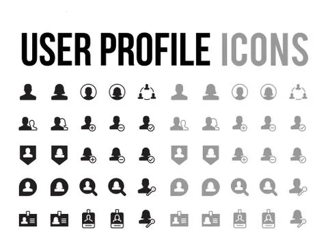 User profile vector icon for app and mobile website responsive Stock Illustration