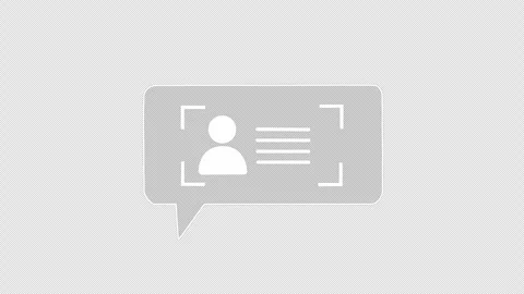 User profile verification alert concept animation on transparent background Stock Footage 333098036