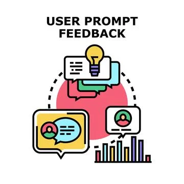User prompt feedback process concept flat vector Stock Illustration