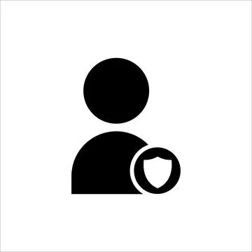 User protect icon. admin symbols. Editable stroke. Simple illustration mobile Stock Illustration