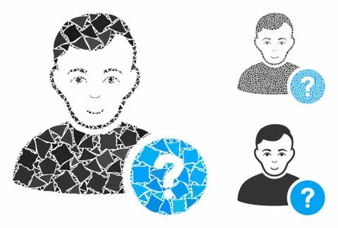 User question Composition Icon of Bumpy Items Stock Illustration