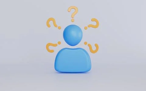 User question mark sign, Planning thinking and confusion concept Stock Illustration