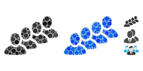 User Queue Composition Icon of Round Dots Stock Illustration