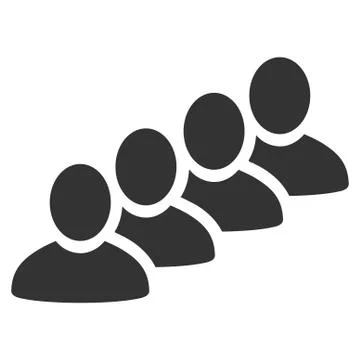 User Queue Flat Icon Stock Illustration