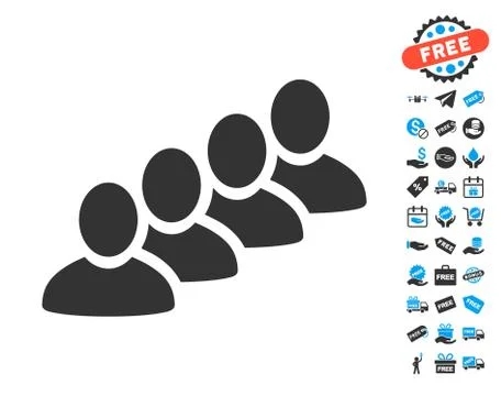 User Queue Icon with Free Bonus Stock Illustration