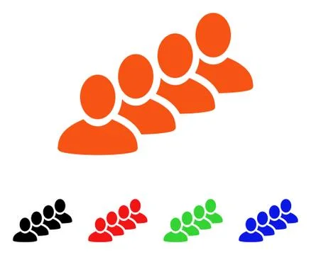 User Queue Vector Icon Stock Illustration