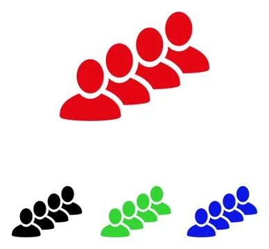 User Queue Vector Icon Stock Illustration