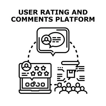 User rating and feedback platform for online reviews Stock Illustration
