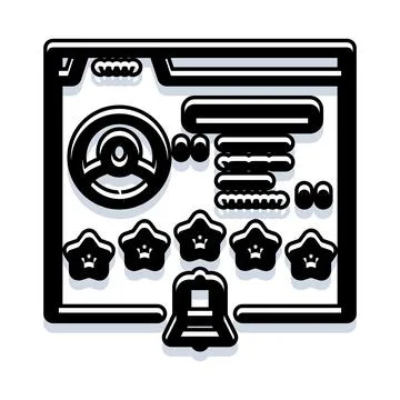 User rating and notification system interface icon Stock Illustration