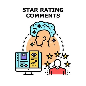 User rating comments and online feedback concept Stock Illustration