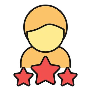 User rating feedback with three stars icon 库存插图