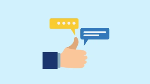 User rating interface symbolizing customer feedback 2d with alpha matte Stock Footage 336039211