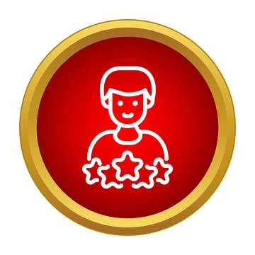 User rating stars feedback customer satisfaction icon Ilustração Stock