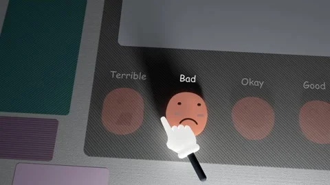 User Rating System Displays Terrible Review Selection Stock Footage 319728940