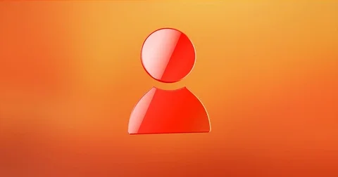 User Red 3d Icon Stock Footage 71476102