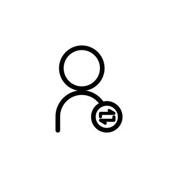 User refresh icon. admin symbols. Editable stroke. Simple illustration mobile Stock Illustration