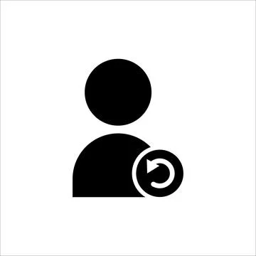 User refresh icon. admin symbols. Editable stroke. Simple illustration mobile Ilustração Stock
