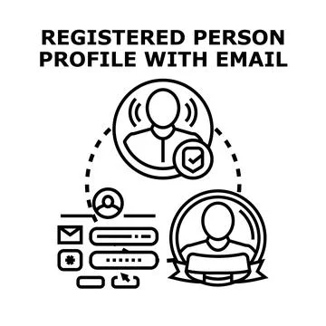 User registration and secure profile creation concept Stock Illustration