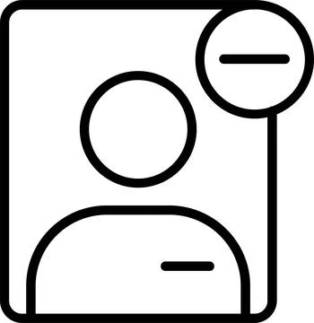 User Remove Line Icon Design Stock Illustration