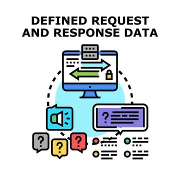User request and server response data exchange concept Stock-Illustration